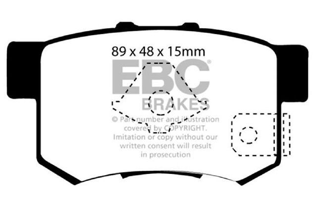 2012-2015 Honda Crosstour Disc Brake Pad Set - Rear (EBC Brakes)