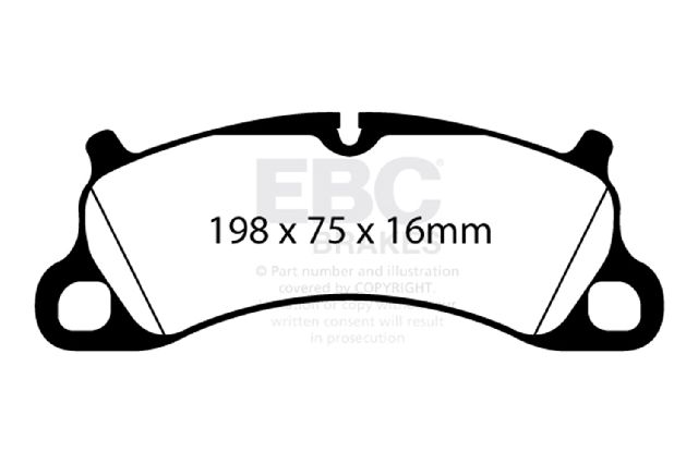 2012-2015 Porsche 911 Disc Brake Pad Set - Front (EBC Brakes)