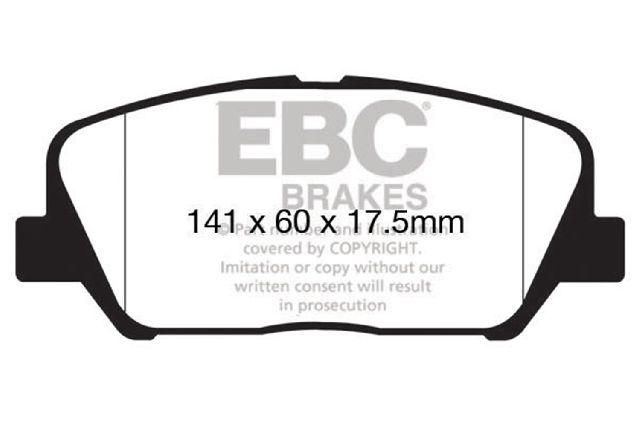 2012-2017 Hyundai Veloster Disc Brake Pad Set - Front (EBC Brakes)