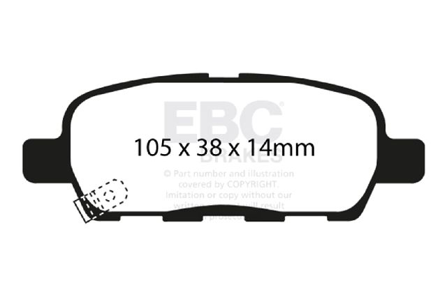 2006-2010 INFINITI M45 Disc Brake Pad Set - Rear (EBC Brakes)