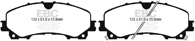 2014-2023 INFINITI Q50 Disc Brake Pad Set -  or Front (EBC Brakes)