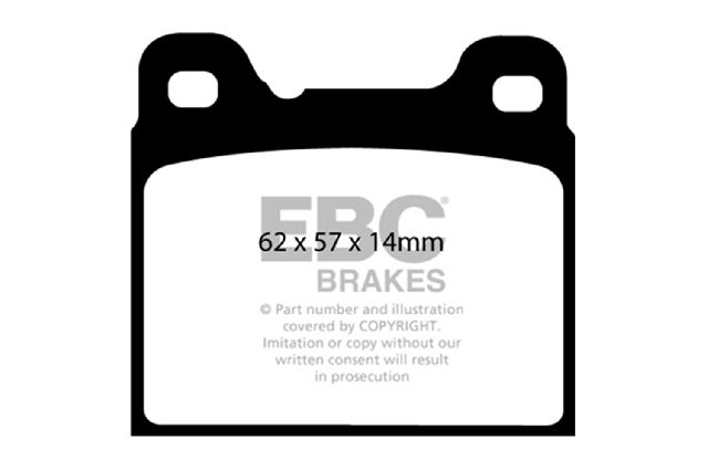 1991-1992 Volvo 740 Disc Brake Pad Set - Rear (EBC Brakes)