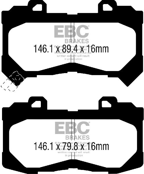 2015-2018 GMC Canyon Disc Brake Pad Set - Front (EBC Brakes)