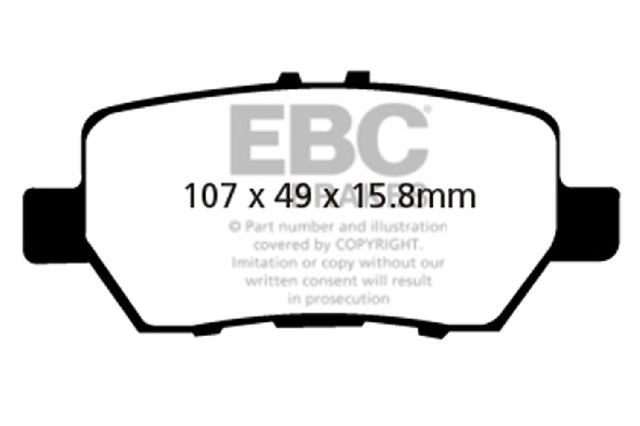2005-2012 Acura RL Disc Brake Pad Set - Rear (EBC Brakes)