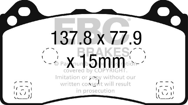 2016-2018 Ford Focus Disc Brake Pad Set - Front (EBC Brakes)