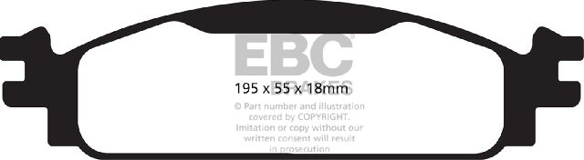 2009-2010 Ford Flex Disc Brake Pad Set - Front (EBC Brakes)