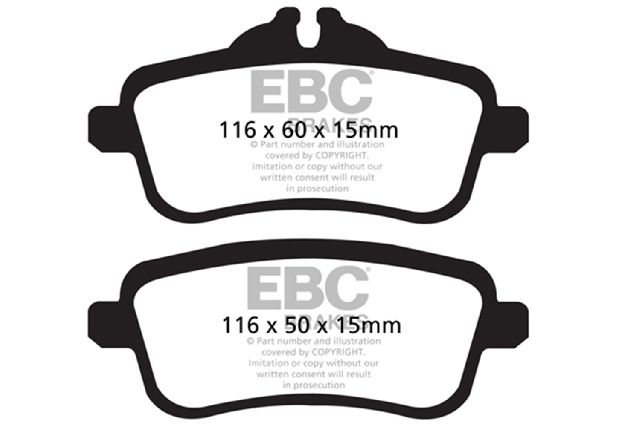 2012-2015 Mercedes-Benz ML350 Disc Brake Pad Set - Rear (EBC Brakes)