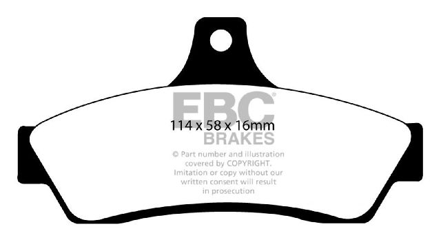 2004-2006 Pontiac GTO Disc Brake Pad Set - Rear (EBC Brakes)