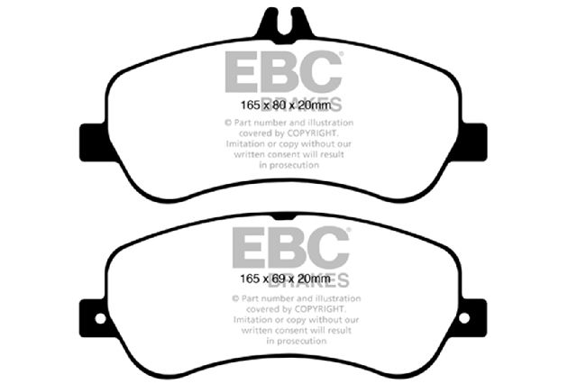 2013-2015 Mercedes-Benz GLK250 Disc Brake Pad Set - Front (EBC Brakes)