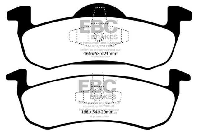 2007-2017 Lincoln Navigator Disc Brake Pad Set - Rear (EBC Brakes)