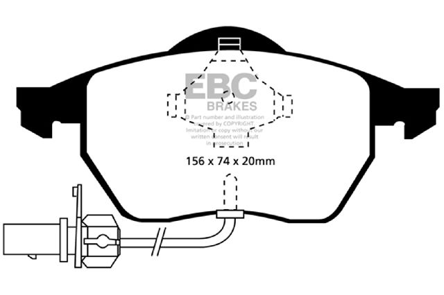 1998-2001 Audi A6 Disc Brake Pad Set - Front (EBC Brakes)