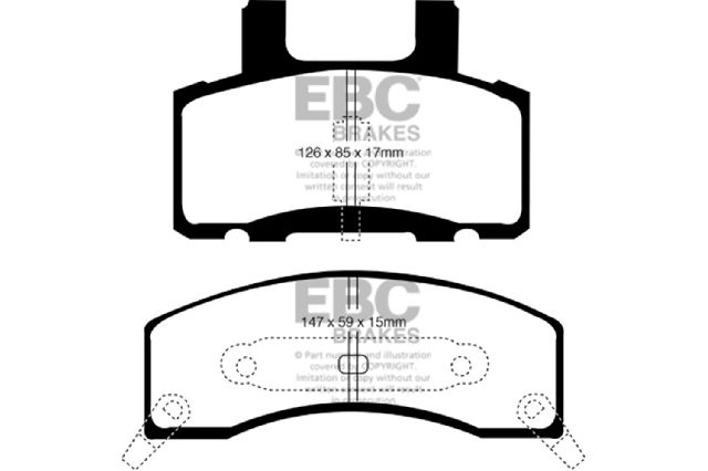 1996-2002 Chevrolet Express 3500 Disc Brake Pad Set - Front (EBC Brakes)