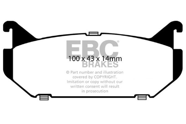 1993-1997 Mazda MX-6 Disc Brake Pad Set - Rear (EBC Brakes)