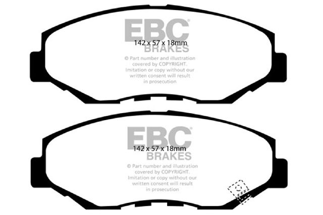 2003-2011 Honda Element Disc Brake Pad Set - Front (EBC Brakes)