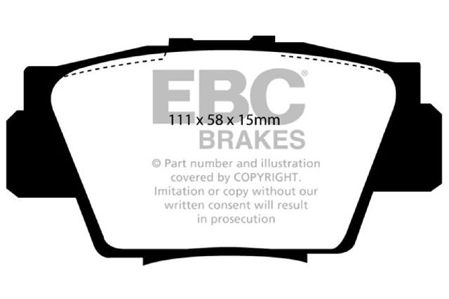 1991-2005 Acura NSX Disc Brake Pad Set - Rear (EBC Brakes)