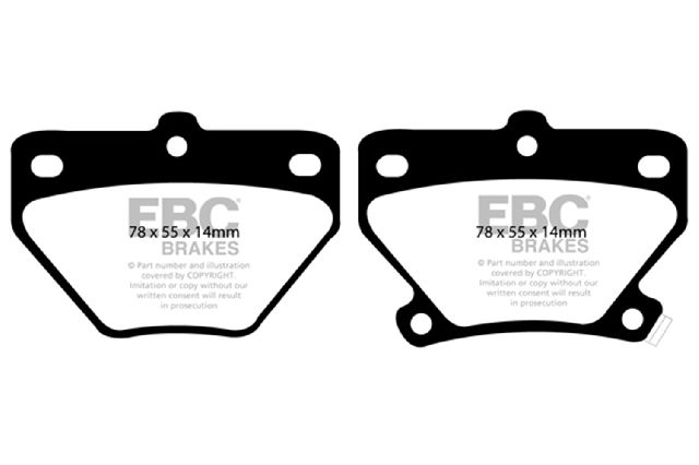 2003-2006 Pontiac Vibe Disc Brake Pad Set - Rear (EBC Brakes)