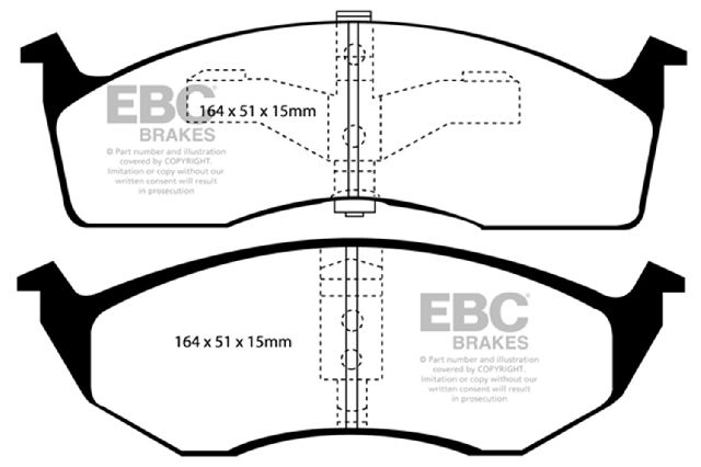 1996-2000 Dodge Caravan Disc Brake Pad Set - Front (EBC Brakes)