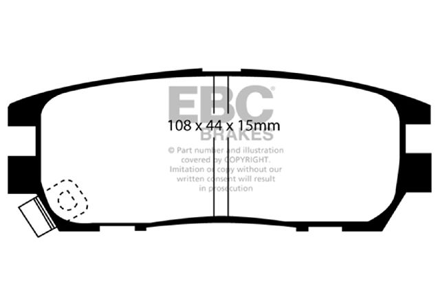 1992-2000 Mitsubishi Montero Disc Brake Pad Set - Rear (EBC Brakes)