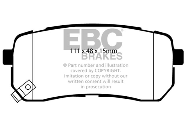2015-2018 Kia Sedona Disc Brake Pad Set - Rear (EBC Brakes)