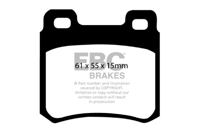 1994-1995 Mercedes-Benz C280 Disc Brake Pad Set - Rear (EBC Brakes)