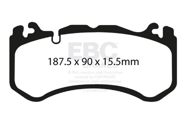 2014-2015 Maserati Quattroporte Disc Brake Pad Set - Front (EBC Brakes)