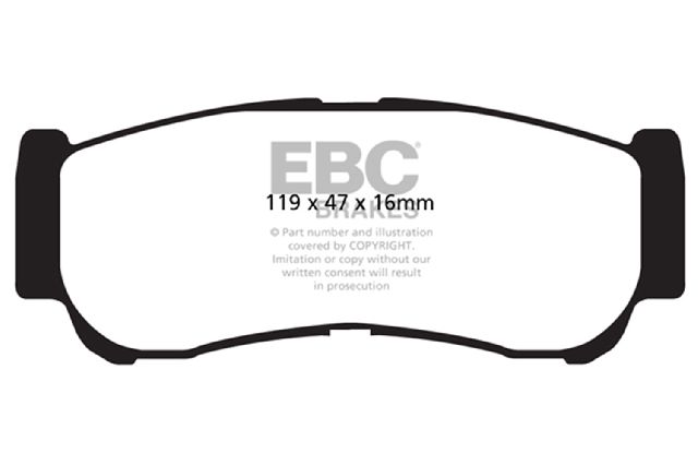 2007-2009 Hyundai Santa Fe Disc Brake Pad Set - Rear (EBC Brakes)