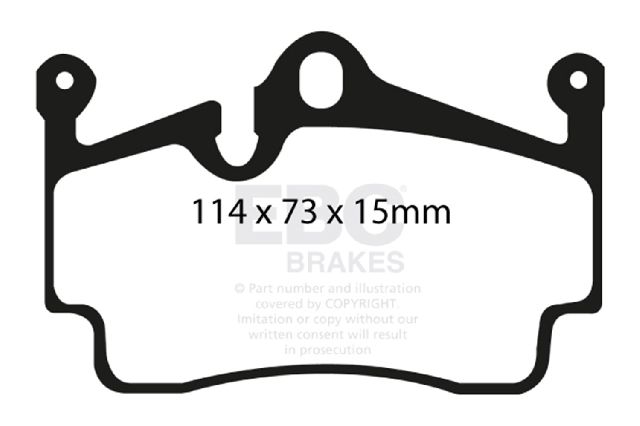 2005-2016 Porsche Boxster Disc Brake Pad Set - Rear (EBC Brakes)