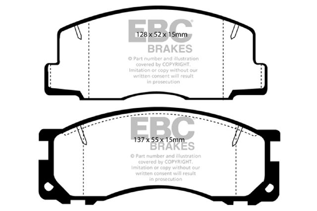 1991-1996 Toyota Previa Disc Brake Pad Set - Front (EBC Brakes)