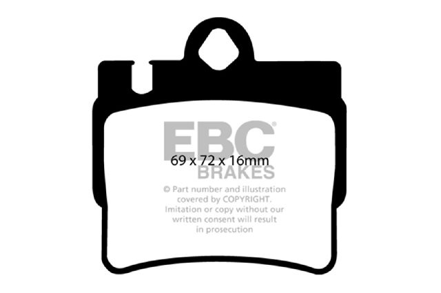 2001-2002 Mercedes-Benz S600 Disc Brake Pad Set - Rear (EBC Brakes)