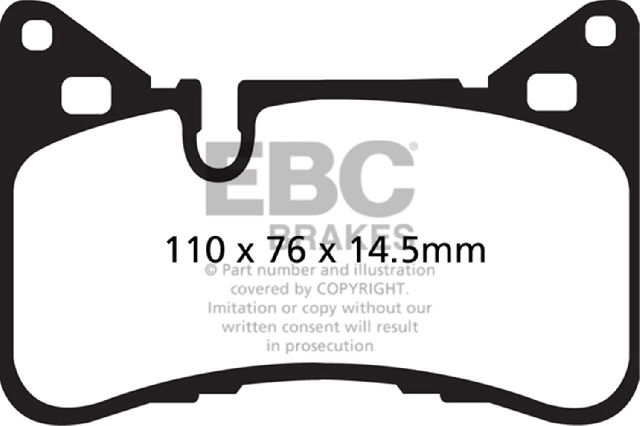 2012-2014 Mercedes-Benz CLS63 AMG Disc Brake Pad Set - Rear (EBC Brakes)