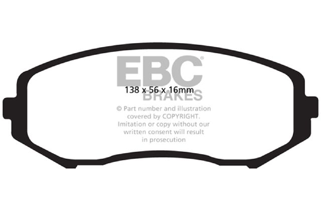 2006-2013 Suzuki Grand Vitara Disc Brake Pad Set - Front (EBC Brakes)