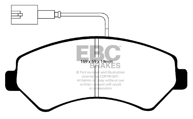 2014-2023 Ram ProMaster 1500 Disc Brake Pad Set -  or Front (EBC Brakes)