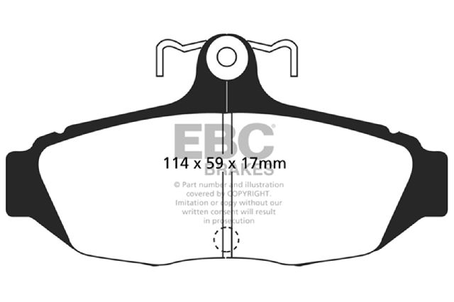 1989-1992 Mercury Cougar Disc Brake Pad Set - Rear (EBC Brakes)