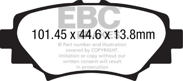 2014-2017 Mazda 3 Disc Brake Pad Set - Rear (EBC Brakes)
