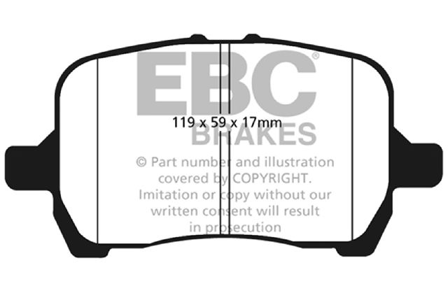 2007-2008 Pontiac G5 Disc Brake Pad Set - Front (EBC Brakes)