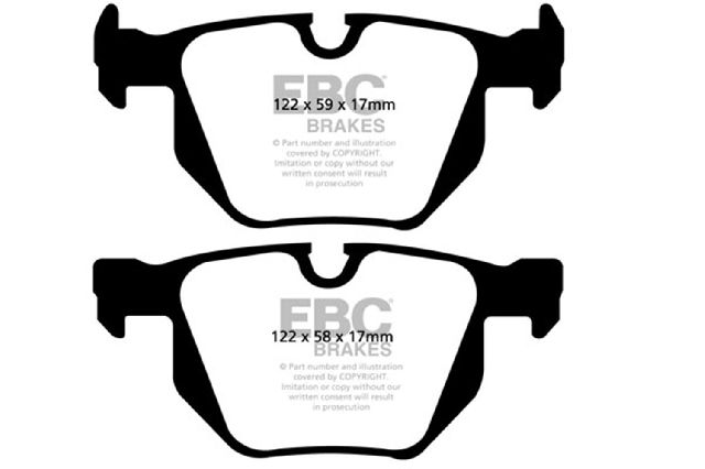 2008-2010 BMW 528i Disc Brake Pad Set - Rear (EBC Brakes)