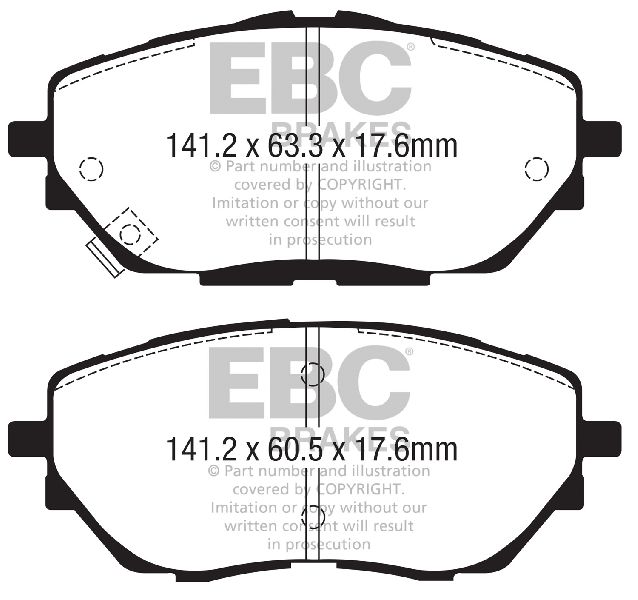 2018-2022 Toyota C-HR Disc Brake Pad Set -  or Front (EBC Brakes)