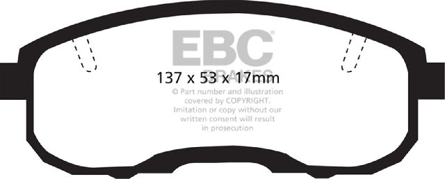 1996-1999 INFINITI I30 Disc Brake Pad Set - Front (EBC Brakes)
