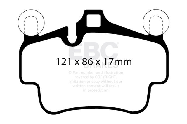 2008-2016 Porsche Boxster Disc Brake Pad Set - Front (EBC Brakes)