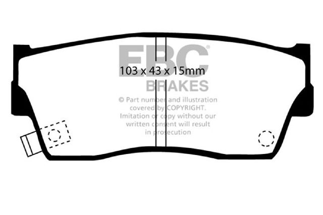 1989-2000 Chevrolet Tracker Disc Brake Pad Set - Front (EBC Brakes)