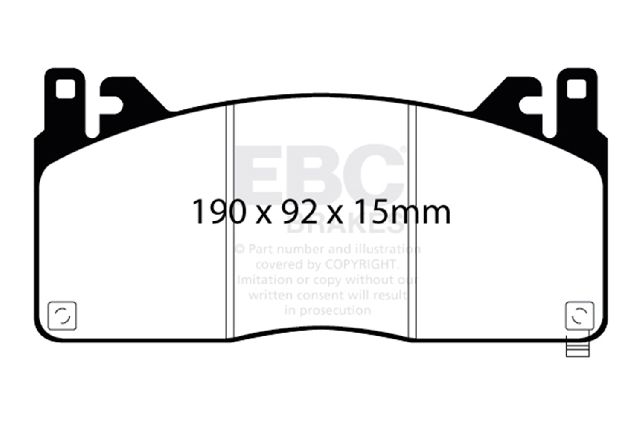 2015-2020 Ford Mustang Disc Brake Pad Set - Front (EBC Brakes)