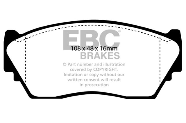 1991-1994 Nissan Sentra Disc Brake Pad Set - Front (EBC Brakes)