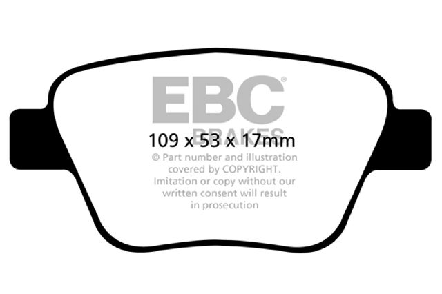 2010-2013 Audi A3 Disc Brake Pad Set - Rear (EBC Brakes)