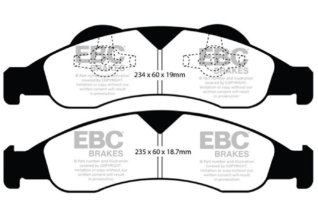 2007-2009 Lincoln Navigator Disc Brake Pad Set - Front (EBC Brakes)