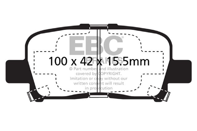 2002-2004 Honda Odyssey Disc Brake Pad Set - Rear (EBC Brakes)
