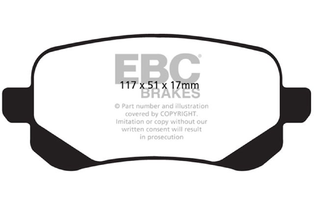2008-2012 Chrysler Town &amp; Country Disc Brake Pad Set - Rear (EBC Brakes)