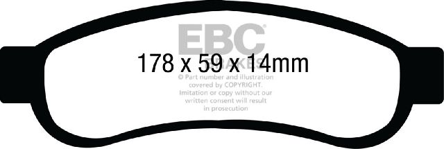 2008-2012 Ford F-350 Super Duty Disc Brake Pad Set - Rear (EBC Brakes)