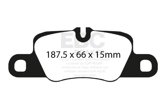 2012-2014 Porsche 911 Disc Brake Pad Set - Rear (EBC Brakes)