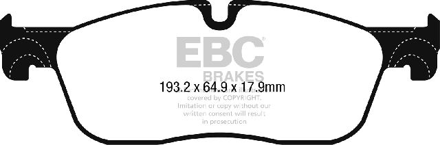 2017-2023 Jaguar F-Pace Disc Brake Pad Set -  or Front (EBC Brakes)