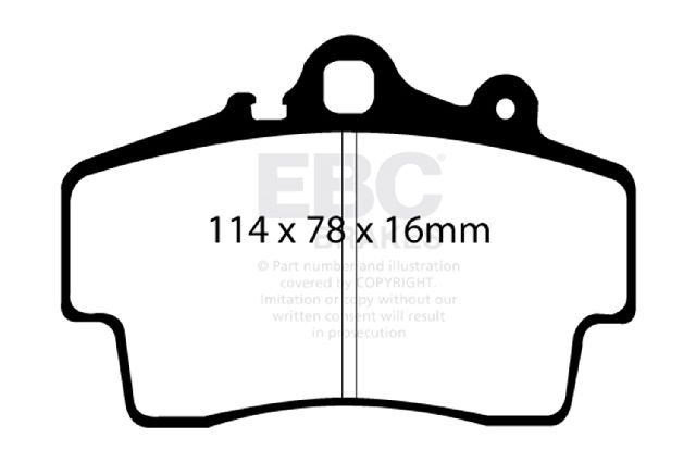 1997-2008 Porsche Boxster Disc Brake Pad Set - Front (EBC Brakes)